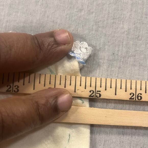 Aria Floral Cotton Nightgown 2X Vintage Sleeveless Lace Trim Made In Hong Kong - Picture 7 of 7